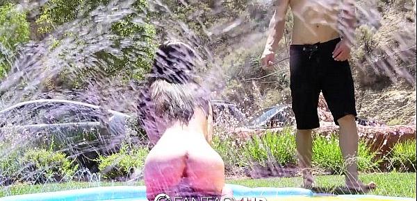  FantasyHD - Wet and wild Veronica Radke is fucked on slippery terrain